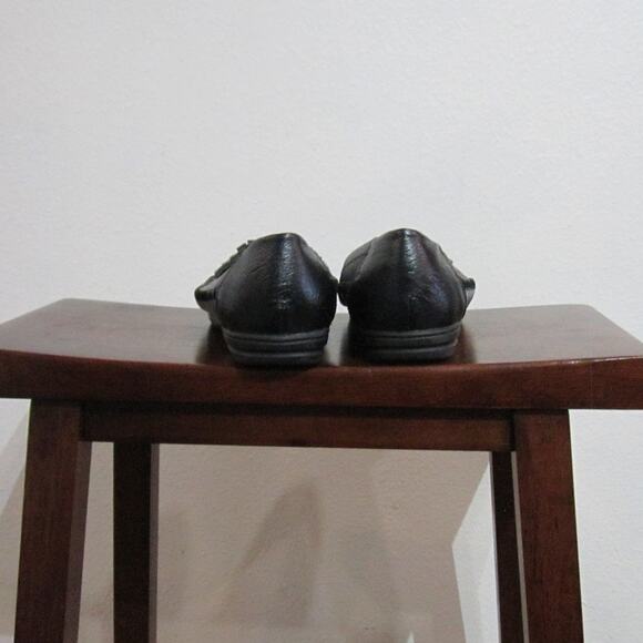 Dr Scholl's Black Leather Loafers Sz 10W - Picture 6 of 9